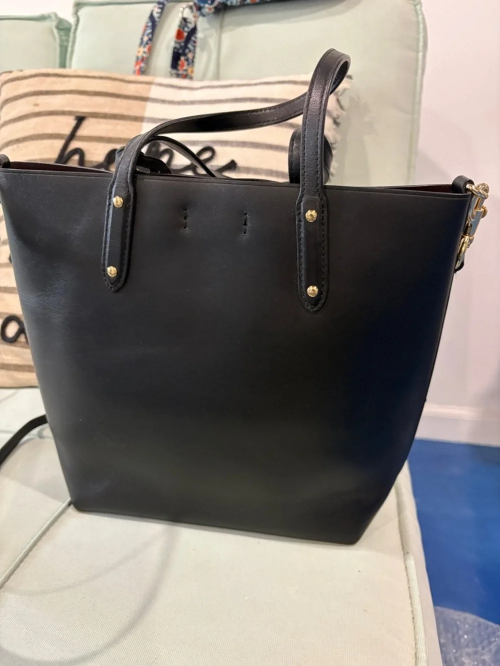 Coach Black Leather Everyday Tote - Picture 3 of 17